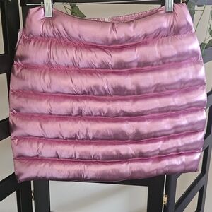 Pink Quilted Mini Skirt